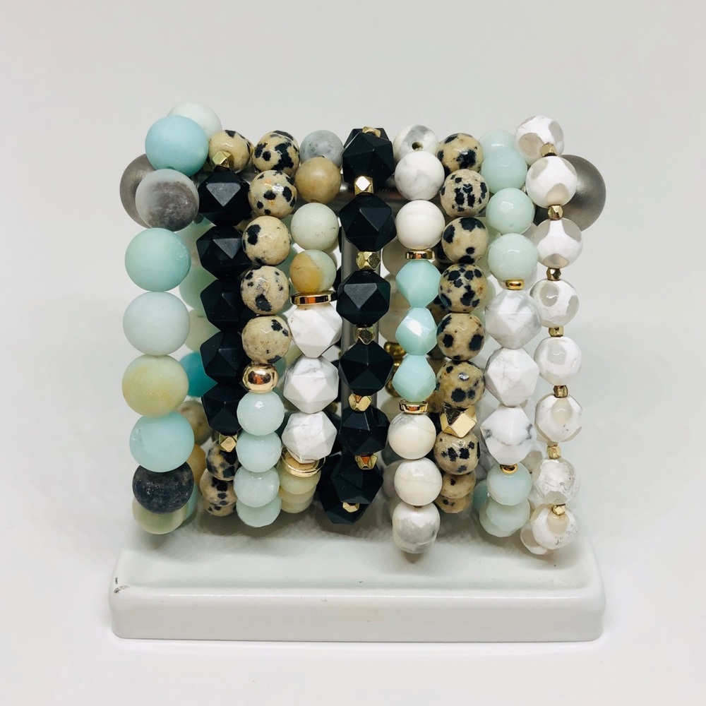 Genuine Natural Stone Stretch Bracelets